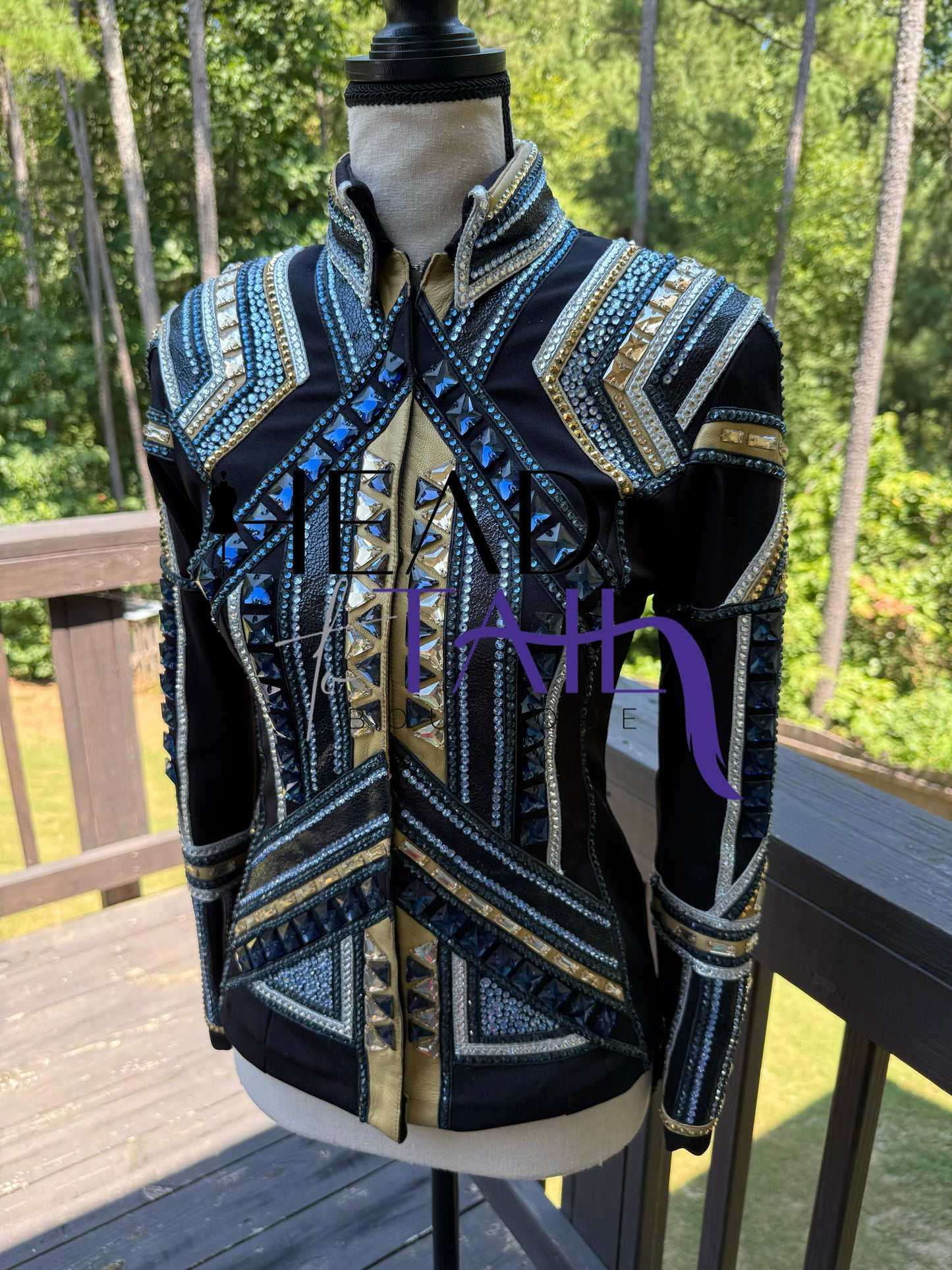 Totally Outfitted Black, Navy, Gold & Silver Jacket - YOUTH