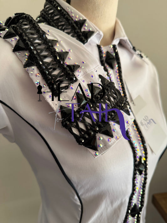 Kevin Garcia Originals White w/Black Leather Lace up - Size 6