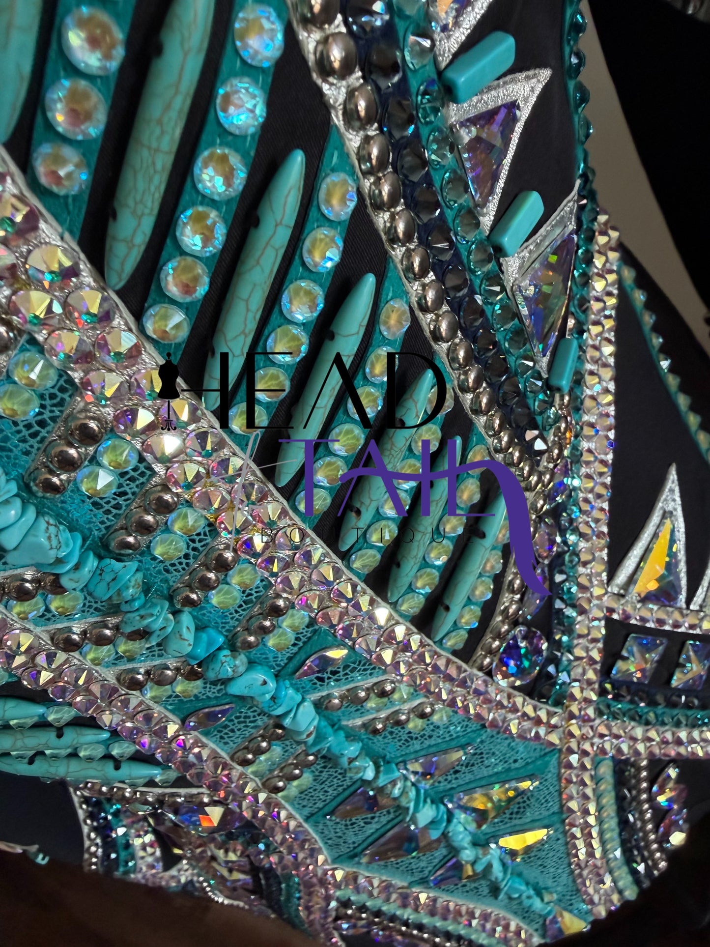 Stella Show Clothing Metallic Teal & Silver Jacket - Small/Medium