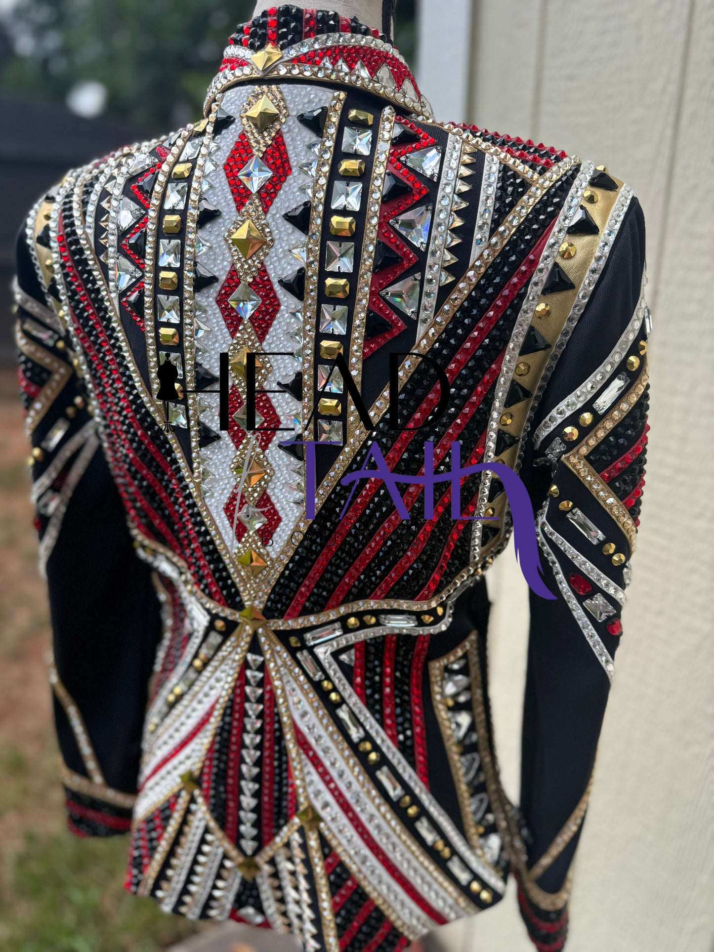One of a Kind Red, Black & Gold Showmanship Jacket - Small/Medium