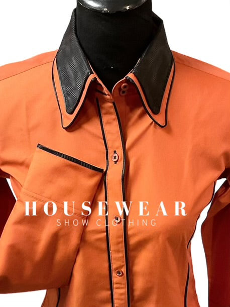 HouseWear Tailored Collection Burnt Orange & Black  - Medium