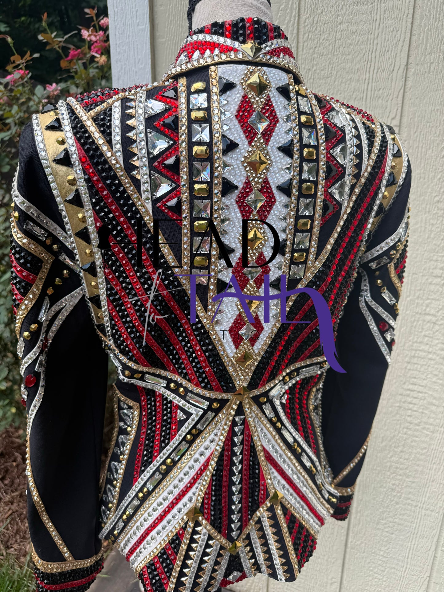 One of a Kind Red, Black & Gold Showmanship Jacket - Small/Medium