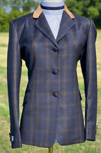 Load image into Gallery viewer, Navy &amp; Camel Plaid w/ Piping &amp; Camel Velvet - Size 12
