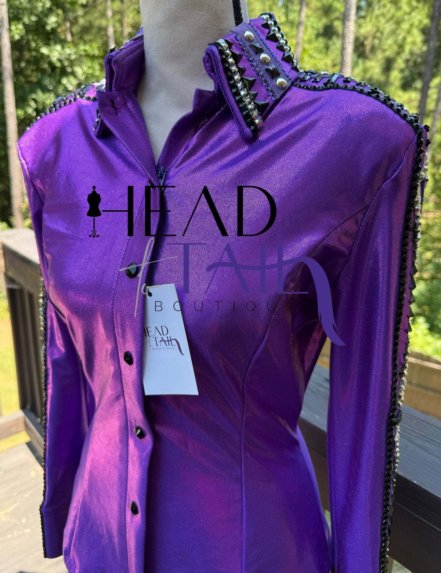 Kevin Garcia Originals Royal Purple Metallic Full Sleeve Design - Size: Custom Piece APX 6/8 SHORT