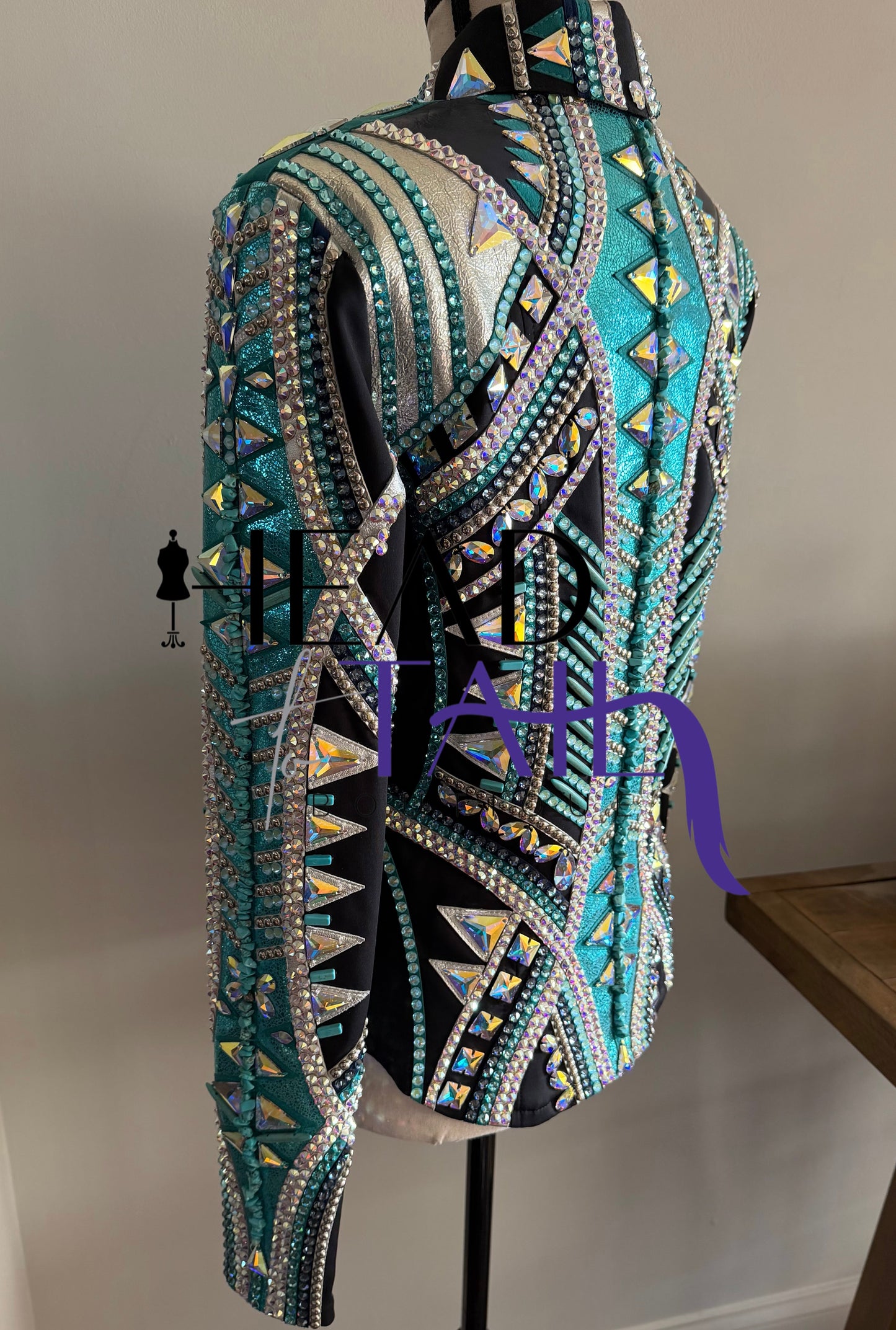 Stella Show Clothing Metallic Teal & Silver Jacket - Small/Medium