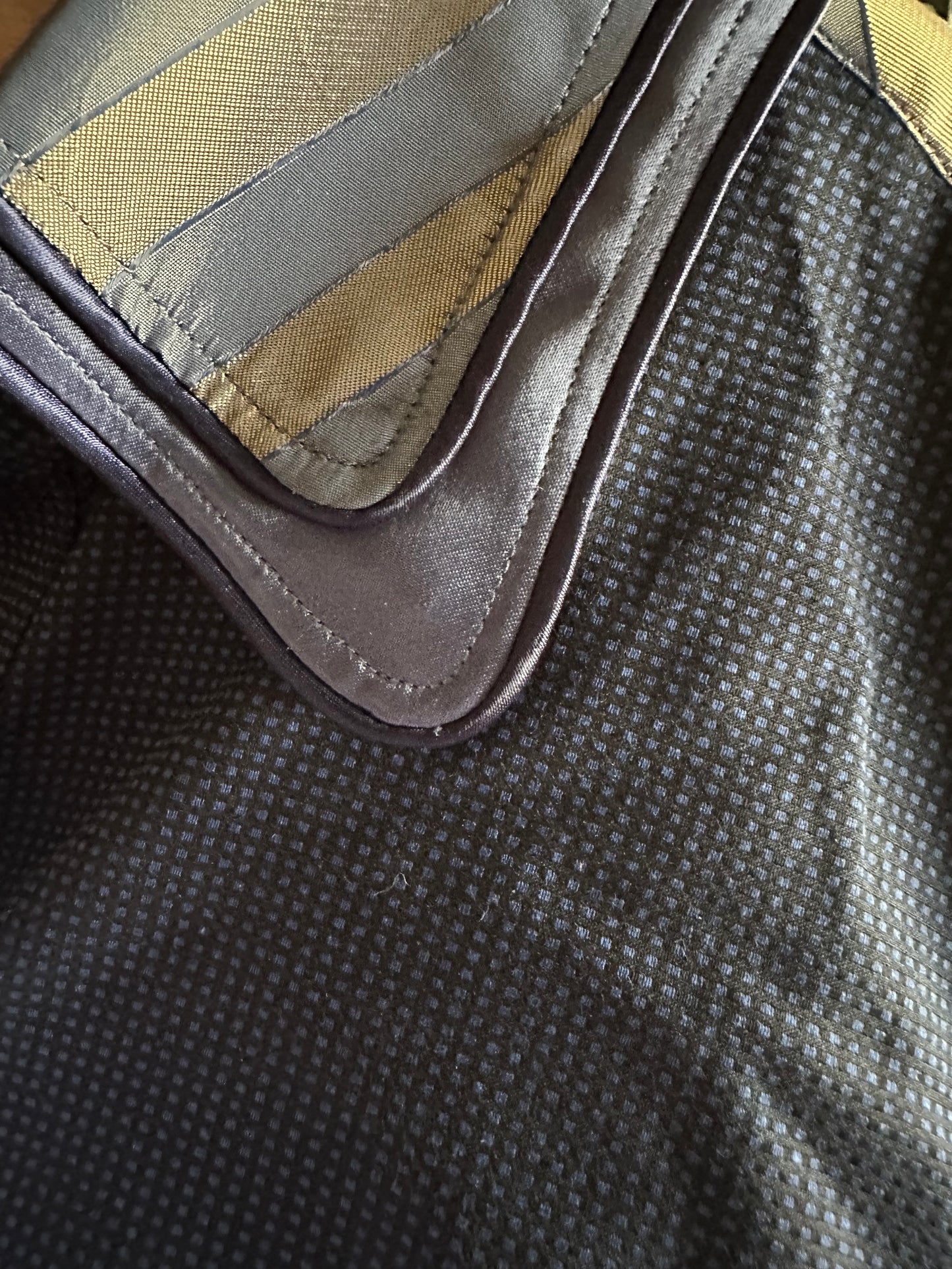 HouseWear Tailored Collection Navy & Black Print w/ Gold  - Medium