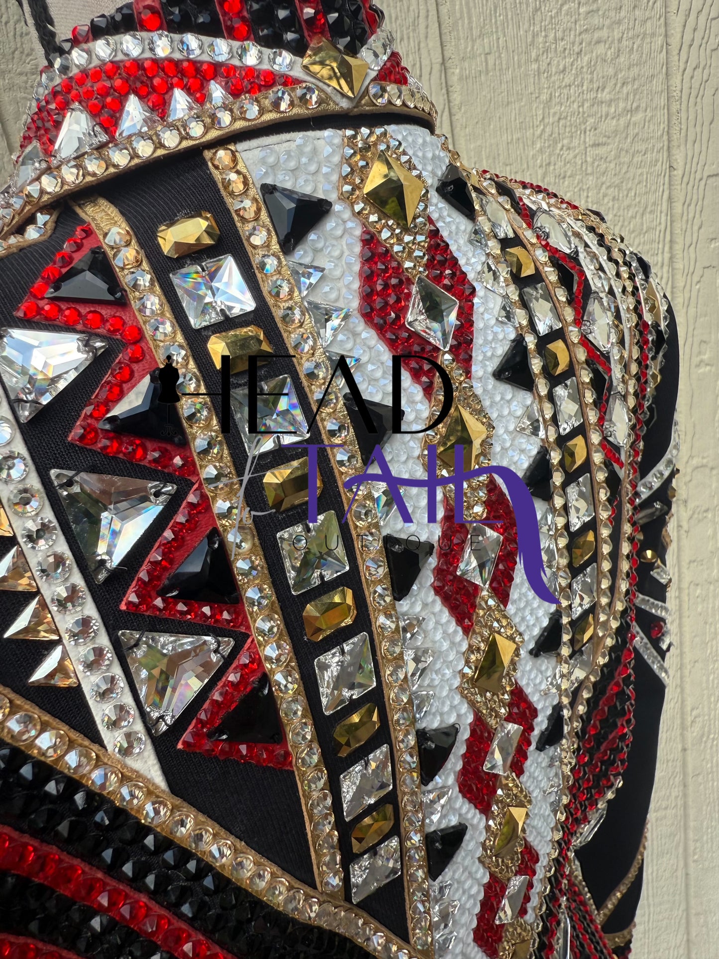 One of a Kind Red, Black & Gold Showmanship Jacket - Small/Medium