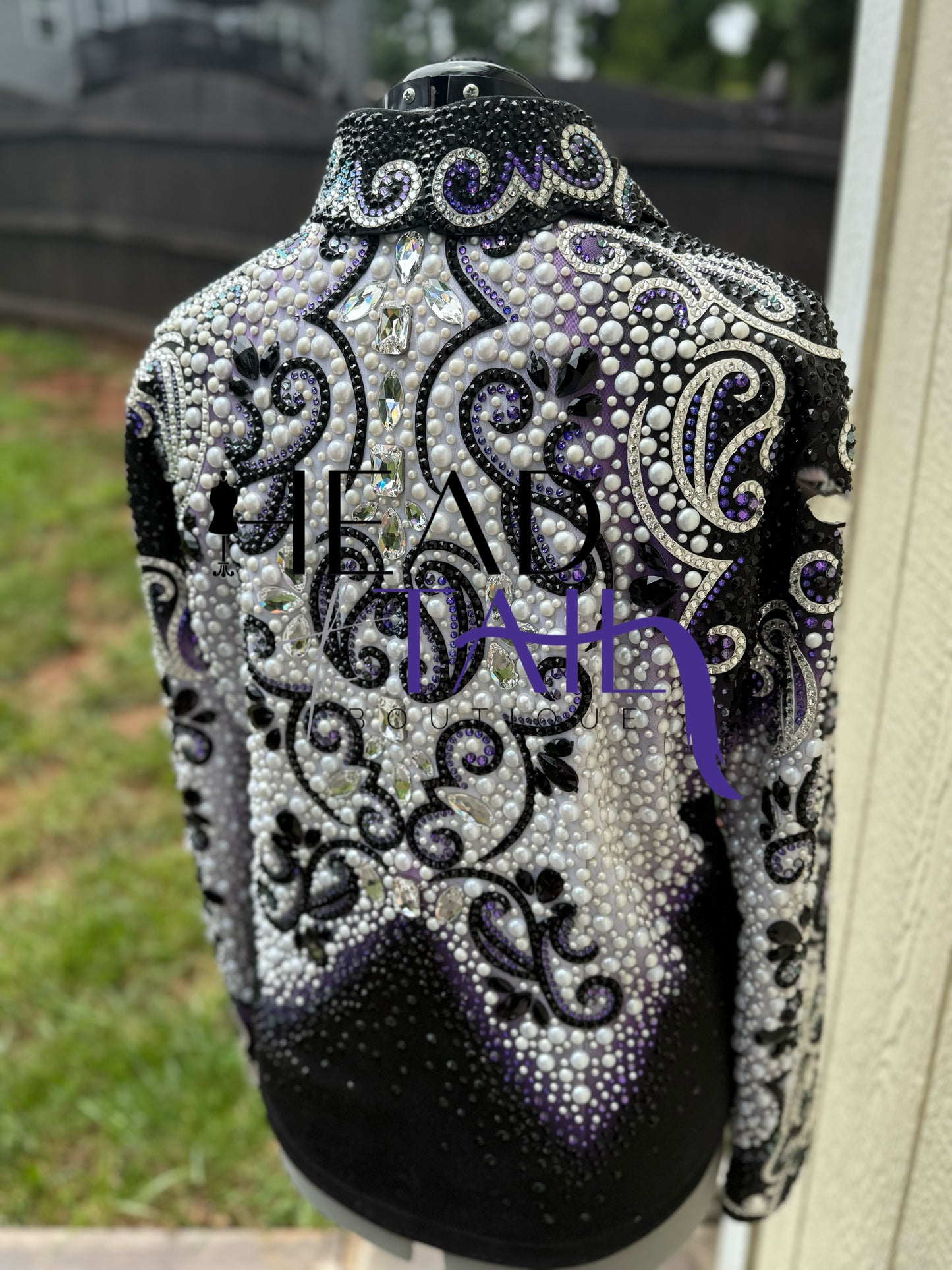 Lindsey James Show Clothing Purple, White, Black & Pearl Jacket - 3XL
