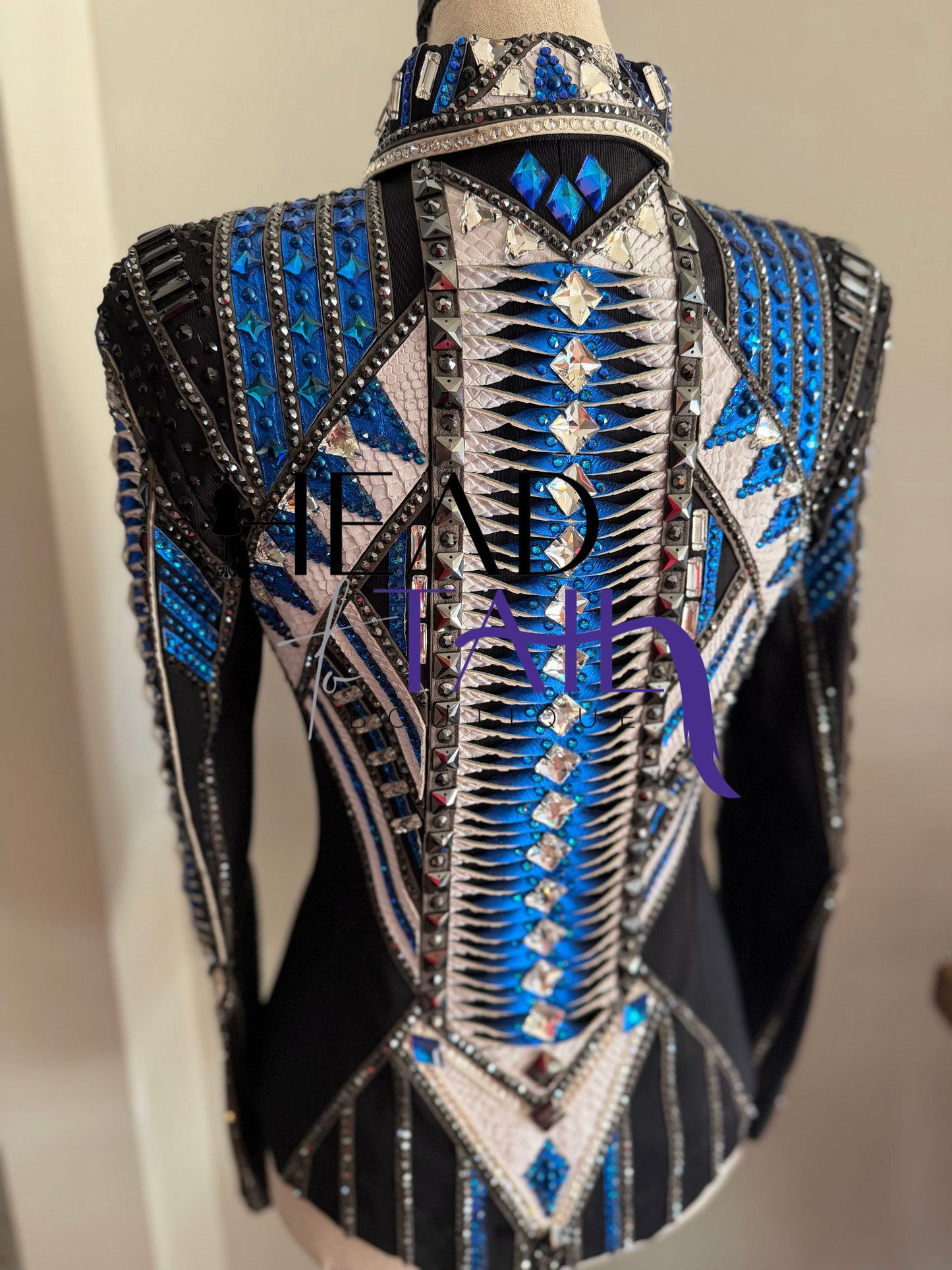 Juls Collection Black, Blue & White Jacket- YOUTH Large/ADULT X-Small