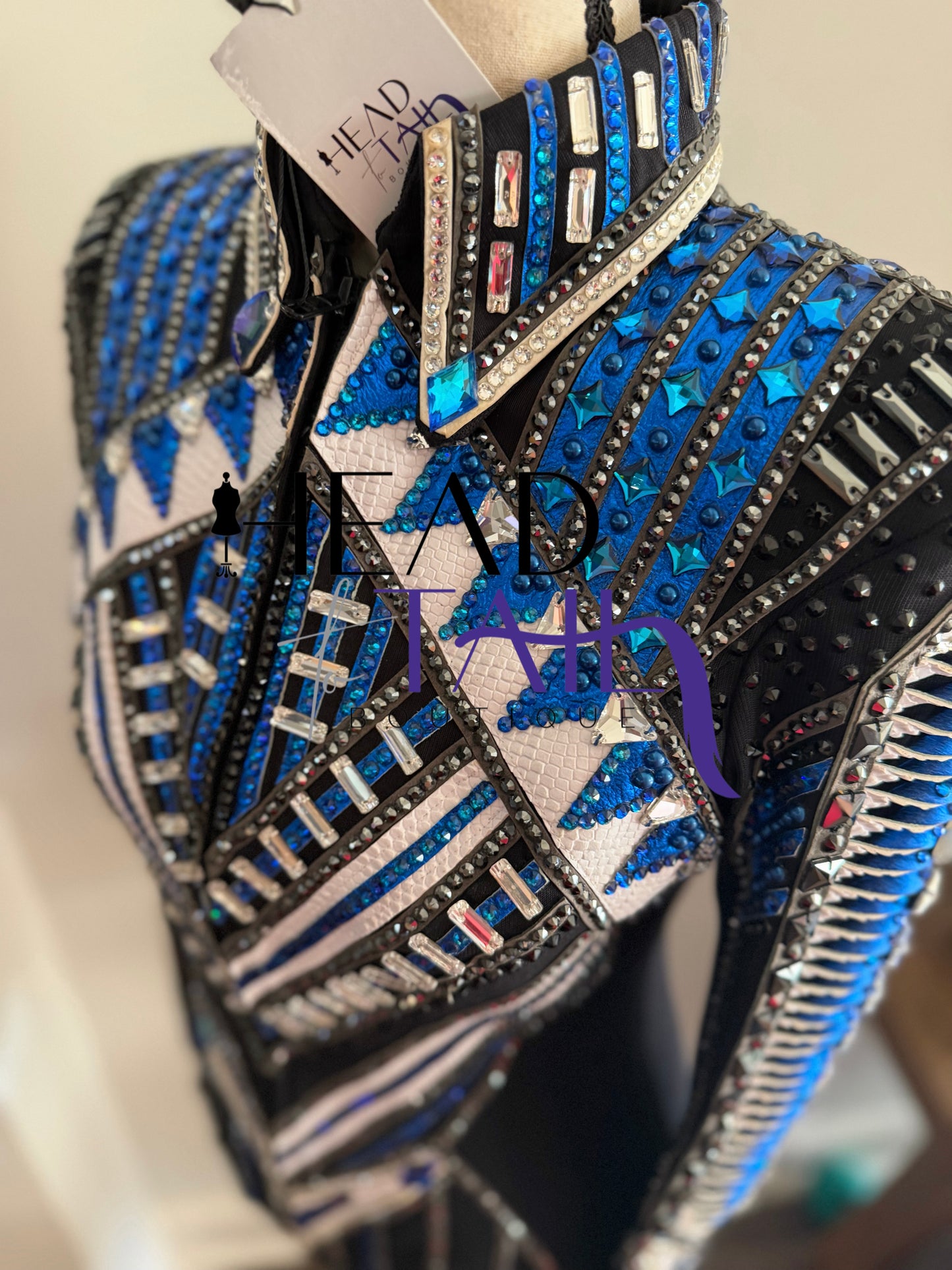 Juls Collection Black, Blue & White Jacket- YOUTH Large/ADULT X-Small