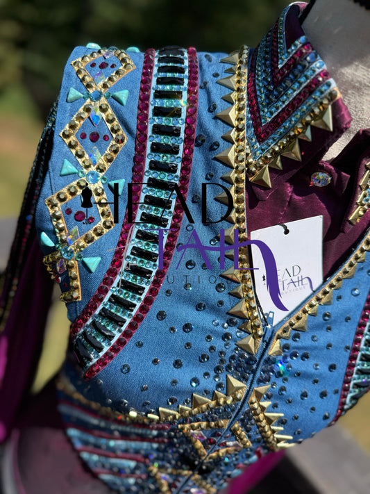 Kevin Garcia Originals Berry & Denim- Custom Piece APX  4 (Never Worn)