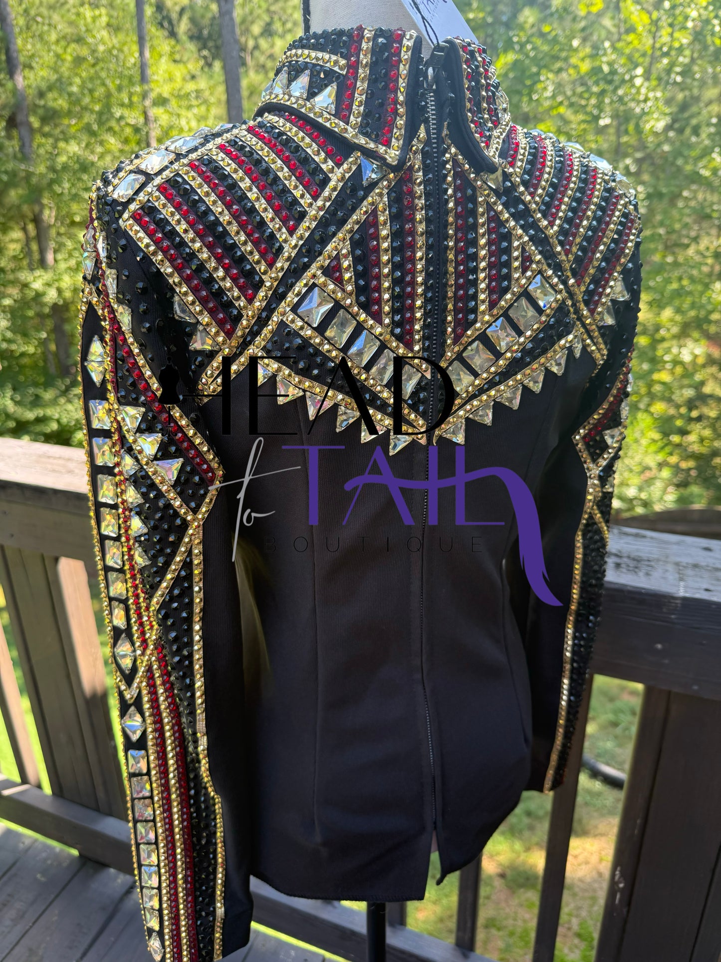 Trudy Black Label Black,  Burgundy & Gold -Small/Medium