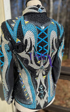 Load image into Gallery viewer, Trudy Black Label Light Blue, Silver &amp; Black Showmanship Jacket - YOUTH
