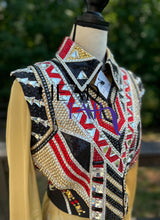 Load image into Gallery viewer, One of a Kind Red, Gold &amp; Black Shirt + Vest - Medium
