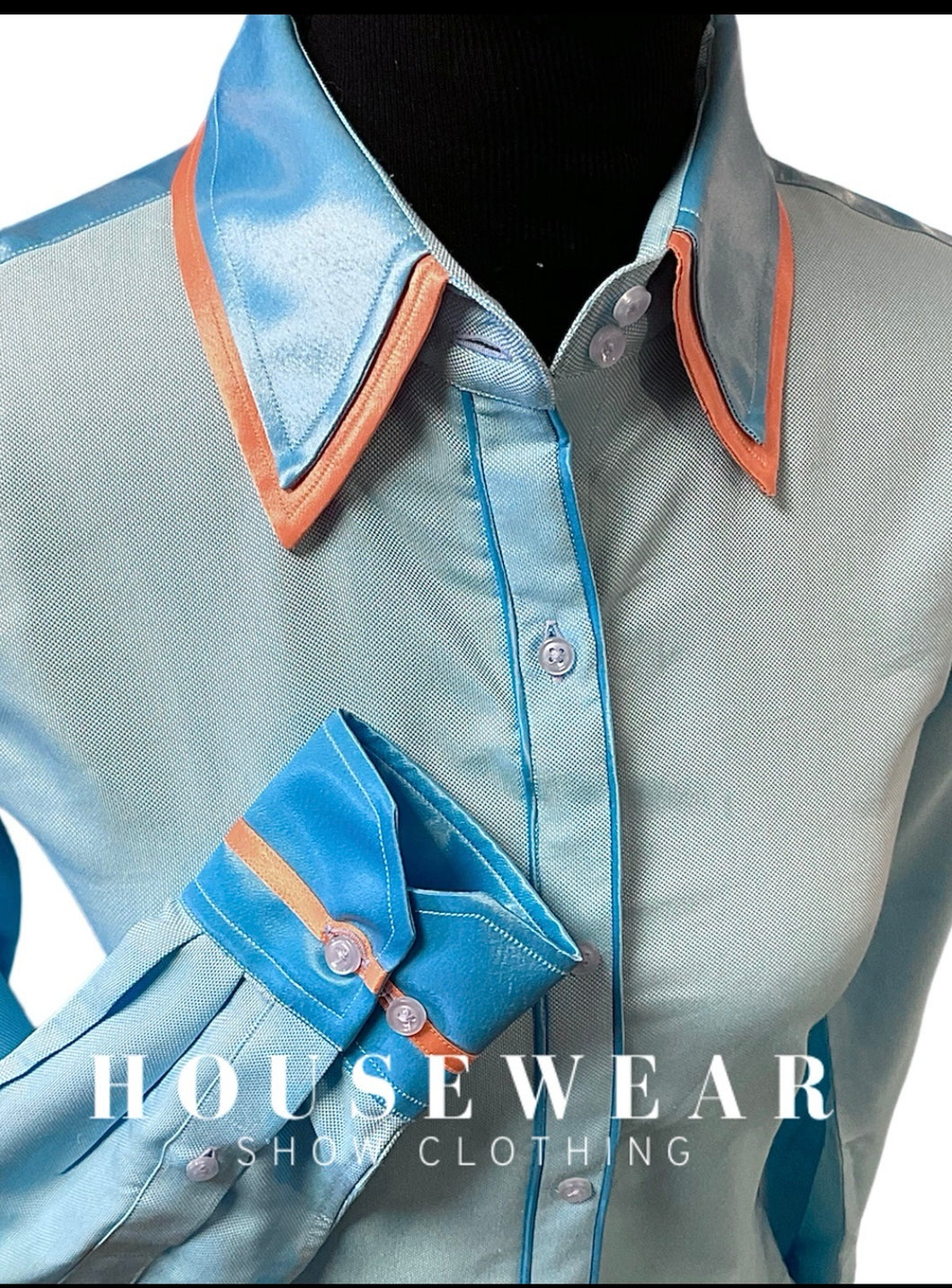 HouseWear Tailored Collection Teal Blue & Orange- Medium