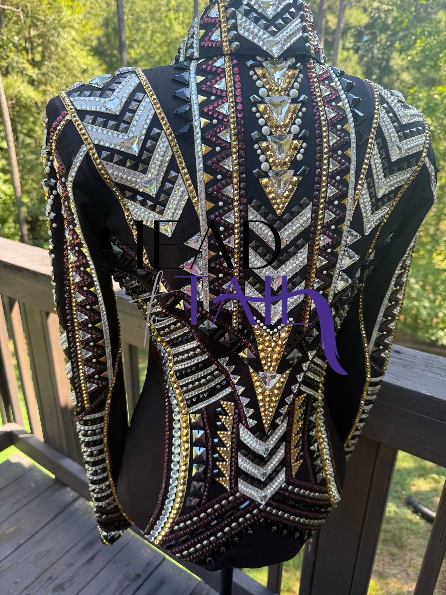 Lindsey James Show Clothing Black, Silver, Amethyst & Gold Showmanship Jacket - Small/Medium