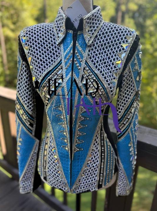 Juls Collection Blue & White Jacket- Small