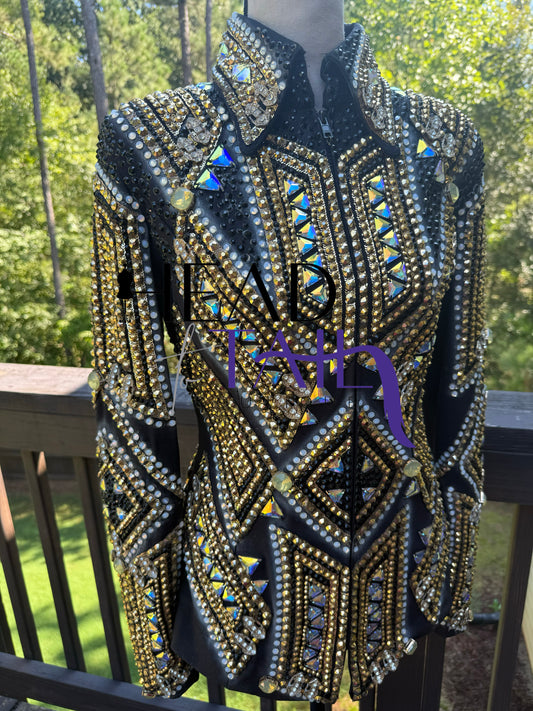 Trudy Black Label Black & Gold Showmanship Jacket - Small