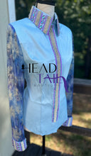 Load image into Gallery viewer, Unbridled Couture Ice Blue w/ Sheer Sleeves- Medium
