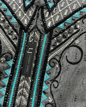 Load image into Gallery viewer, Lindsey James Show Clothing Gun Metal &amp; Turquoise SMSP Suit
