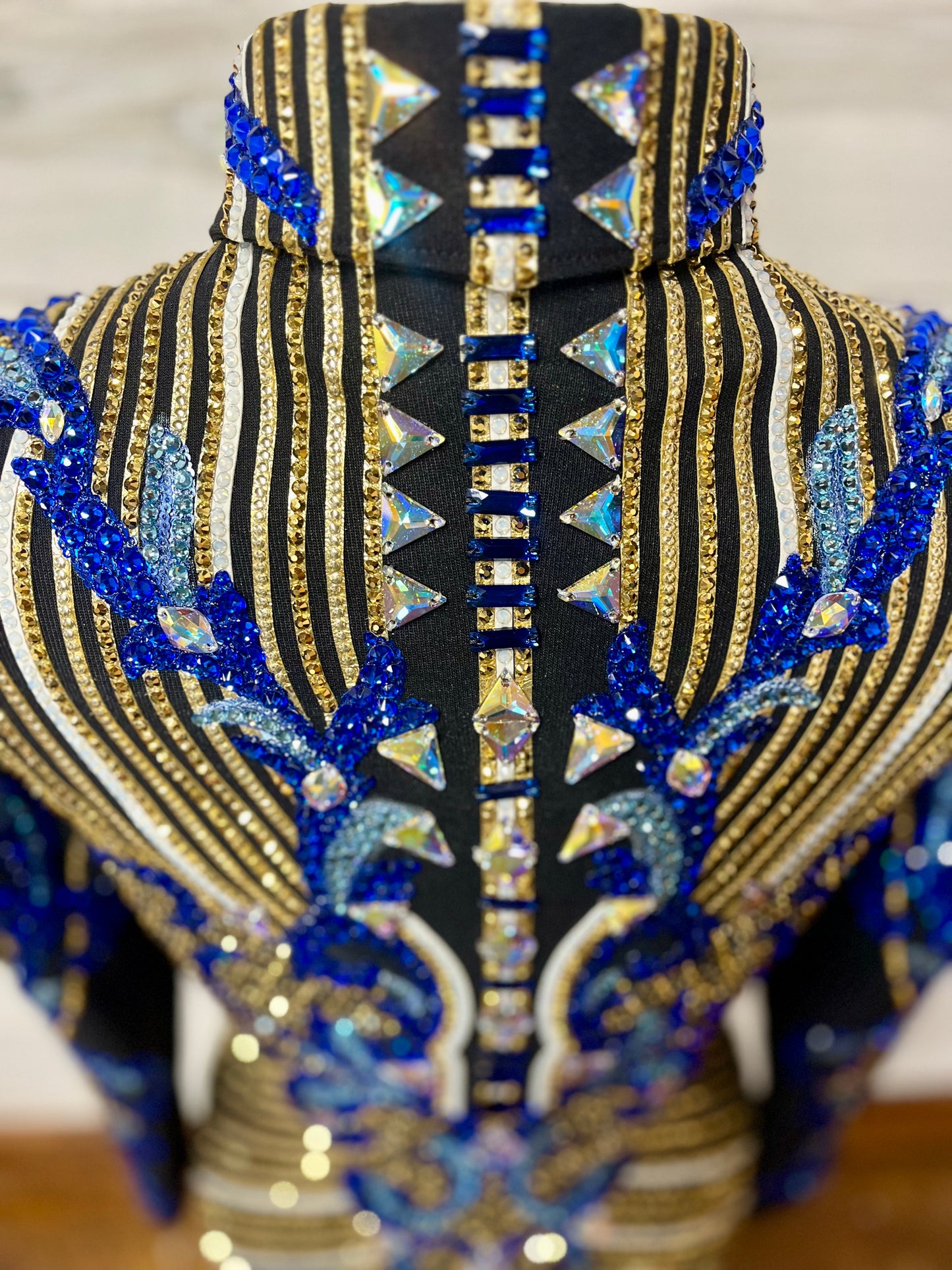 Juls Collection Black, Blue & Gold Jacket- Small/Medium