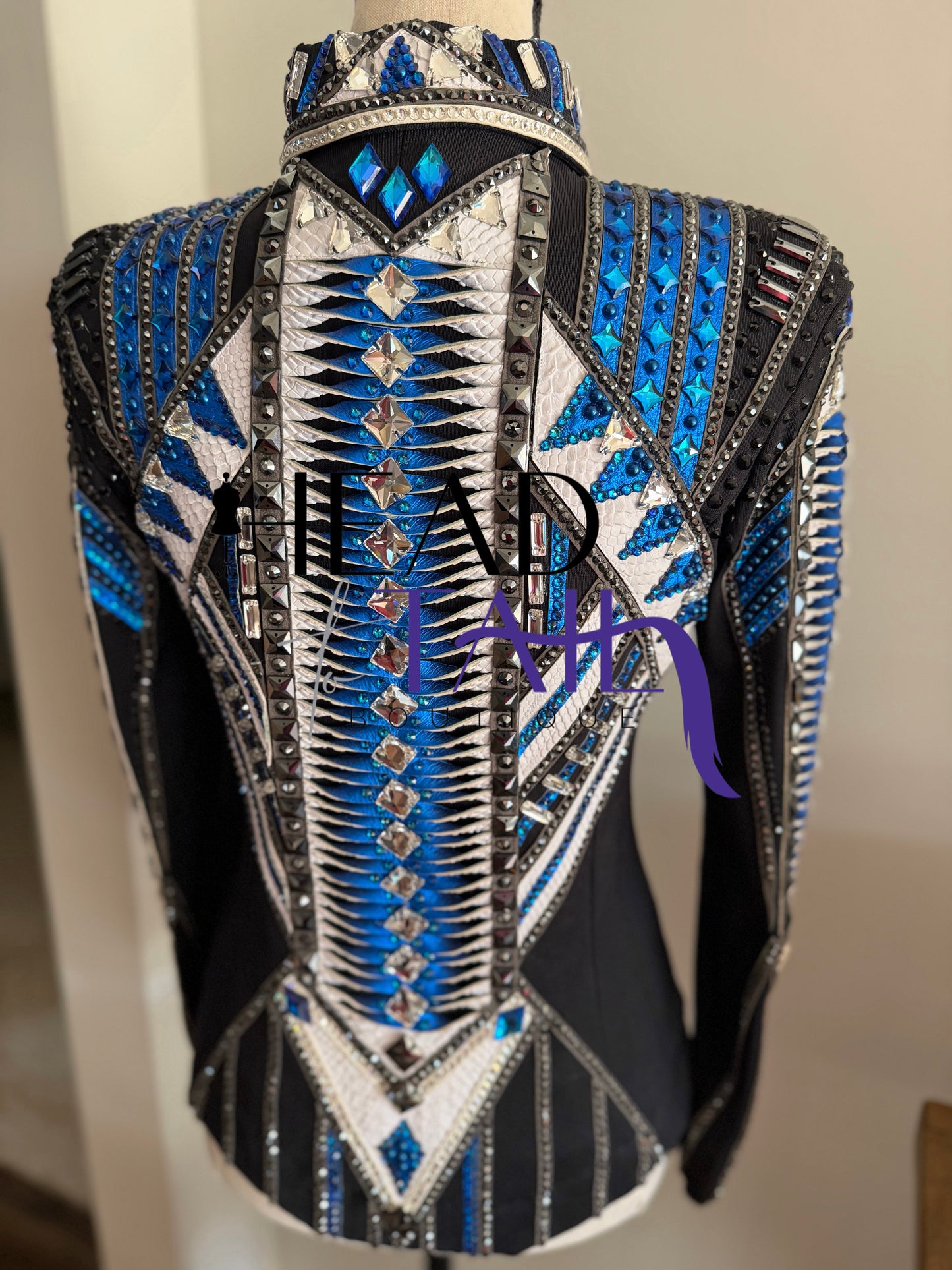 Juls Collection Black, Blue & White Jacket- YOUTH Large/ADULT X-Small