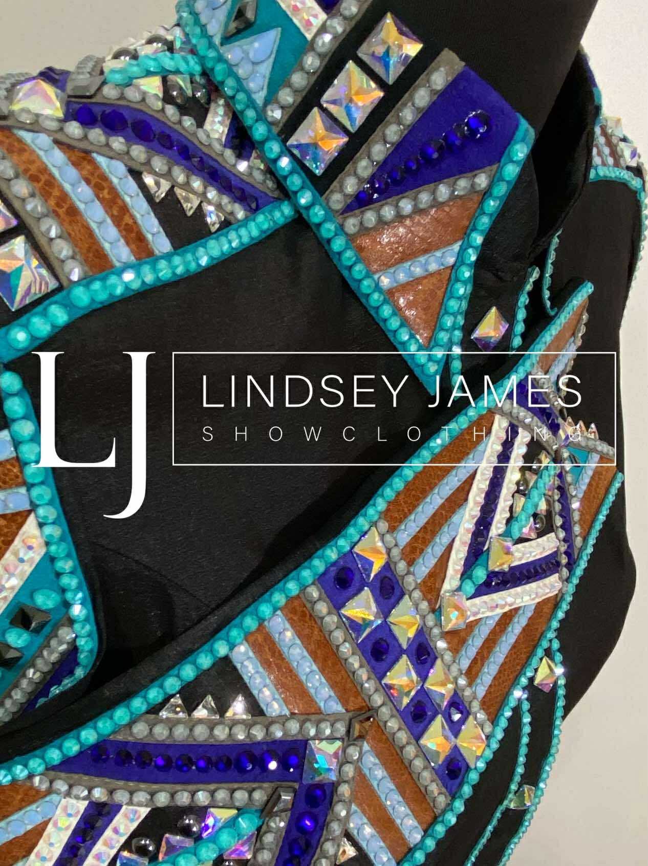 Lindsey James Black w/ Multi Color  - Full Sleeve - Small