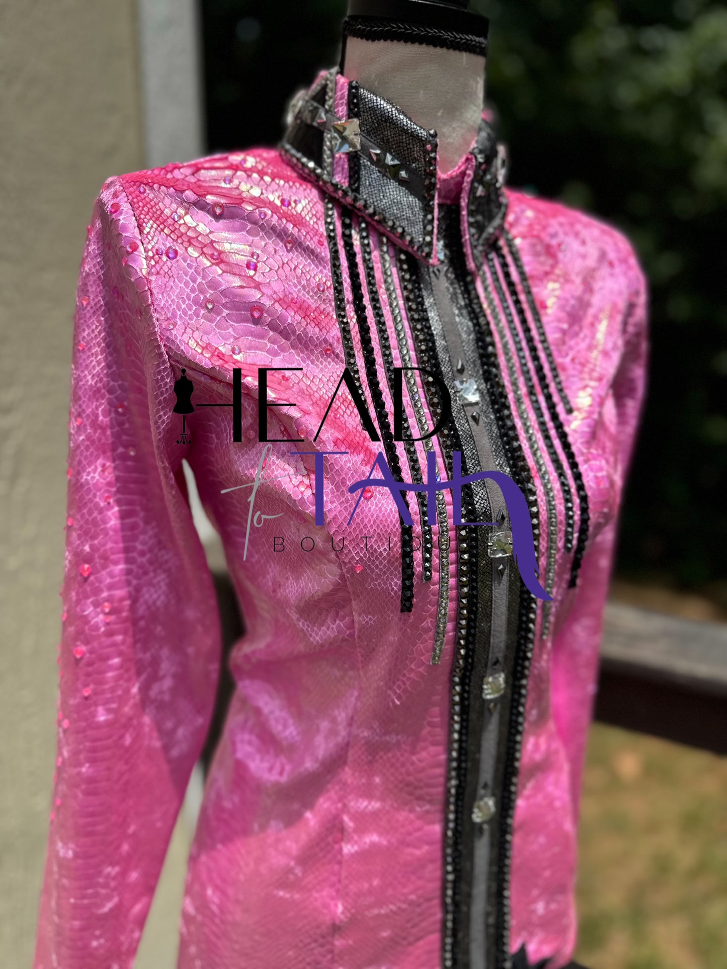 HorseShow Beauty Designs Pink Snakeskin - Small/Medium - FINAL SALE