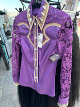 Load image into Gallery viewer, Kara Langeland Show Clothing Purple Western Retro Day Shirt - Small/Medium
