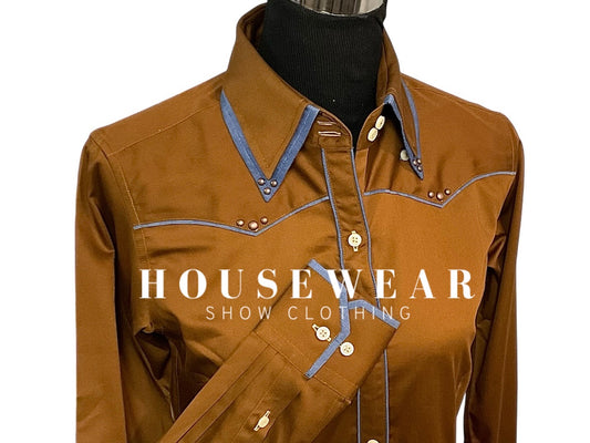 HouseWear Tailored Collection Copper, Denim & Studs- Medium
