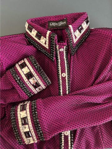 Kevin Garcia Originals Fuschia & Black Stretch Fabric - Size