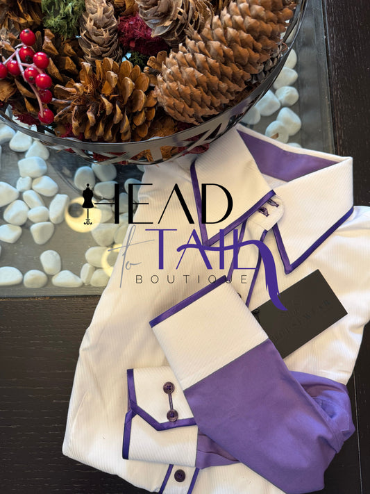 HouseWear Tailored Collection White & Lilac - YOUTH