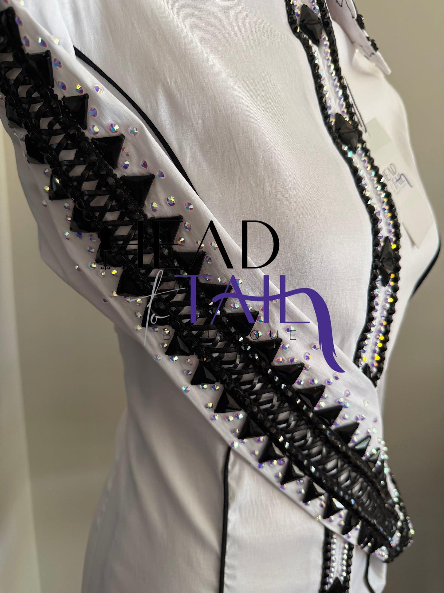 Kevin Garcia Originals White w/Black Leather Lace up - Size 6