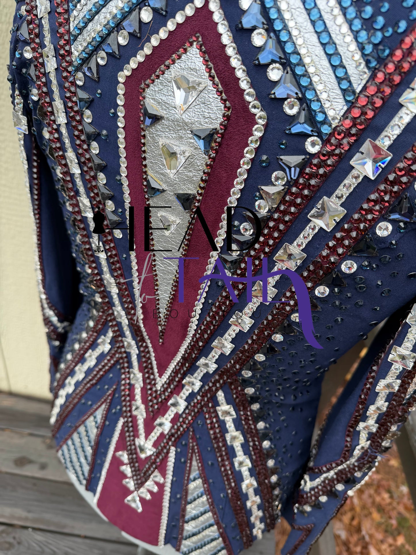 Kevin Garcia Originals Navy, Silver & Burgundy Showmanship Jacket - Apx 12/14