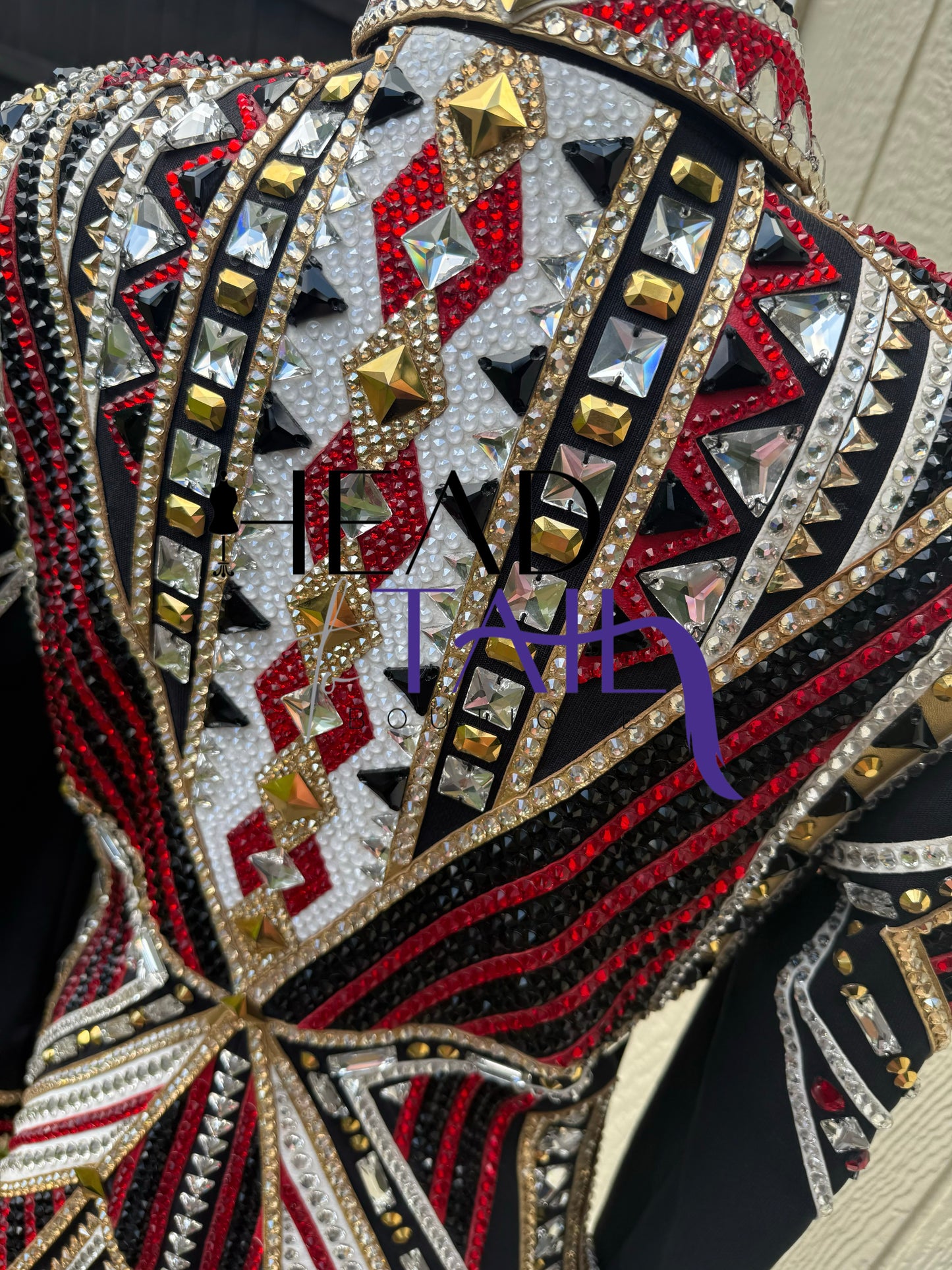 One of a Kind Red, Black & Gold Showmanship Jacket - Small/Medium