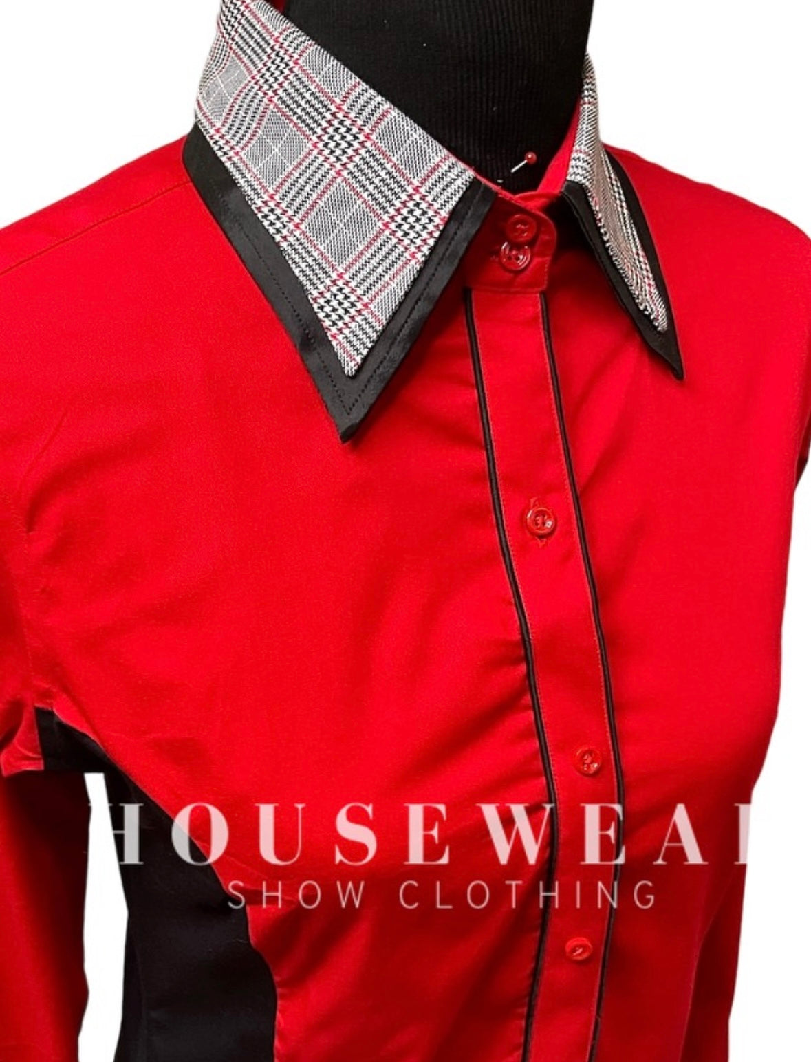 HouseWear Tailored Collection Red w/ Red & Black Plaid - Medium