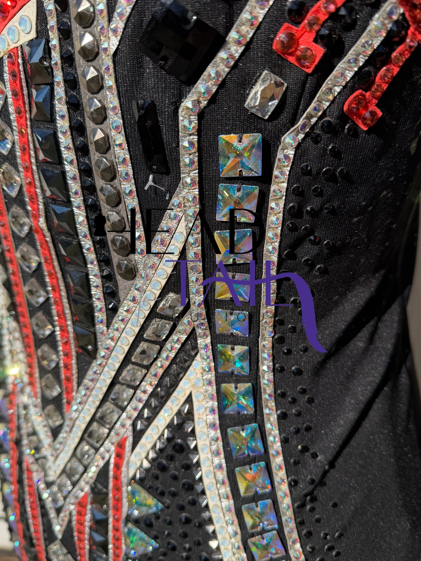 Trudy Black Label Coral, Silver & Black Showmanship Jacket - Large/X-Large