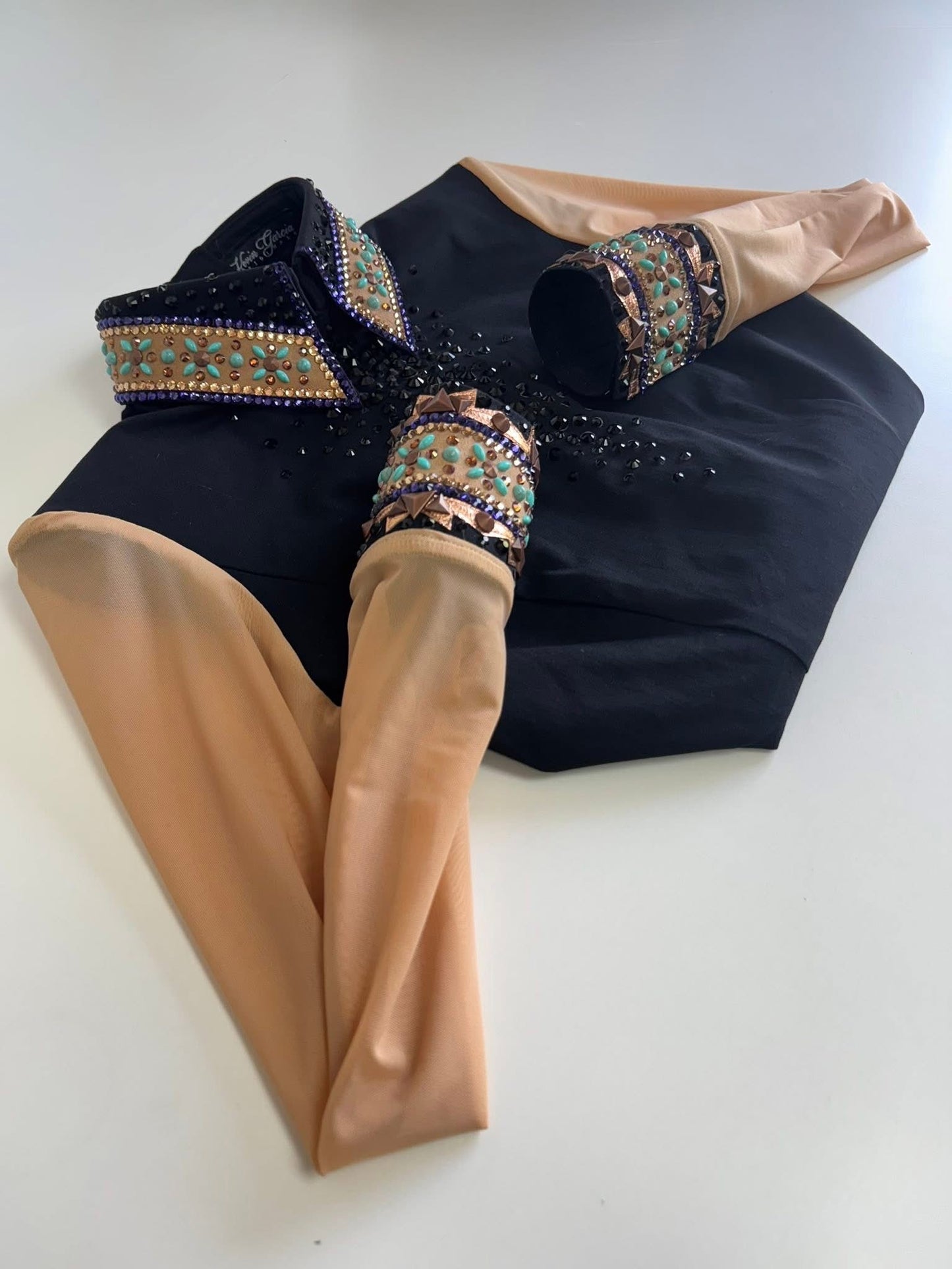 Kevin Garcia Originals Black, Tans, Purple, Day Shirt & Bolero- Appx Size 4/6