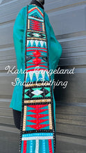 Load image into Gallery viewer, Kara Langeland Deep Teal, Red, White, Mint &amp; Gold Full Sleeve - Medium/Large
