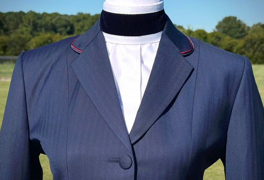 Boo Yah Navy w/ Burgundy Double Piping - Size 0 LONG