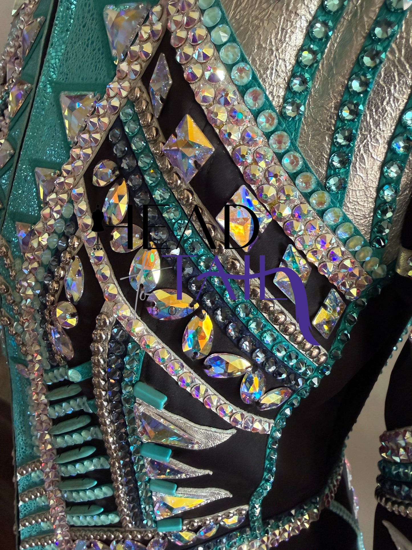 Stella Show Clothing Metallic Teal & Silver Jacket - Small/Medium