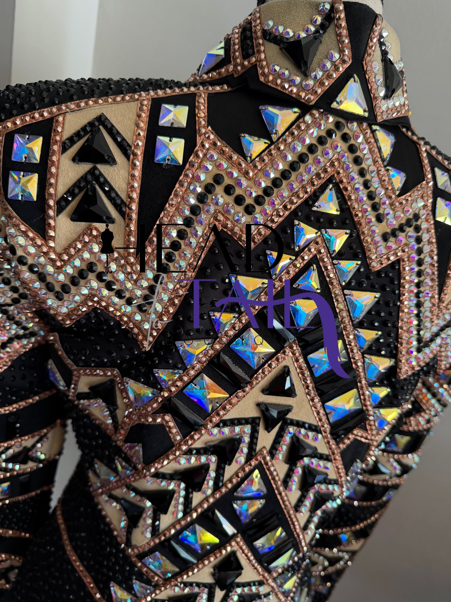 Lindsey James Show Clothing Black, Tan, Camel Showmanship Jacket - Small/Medium