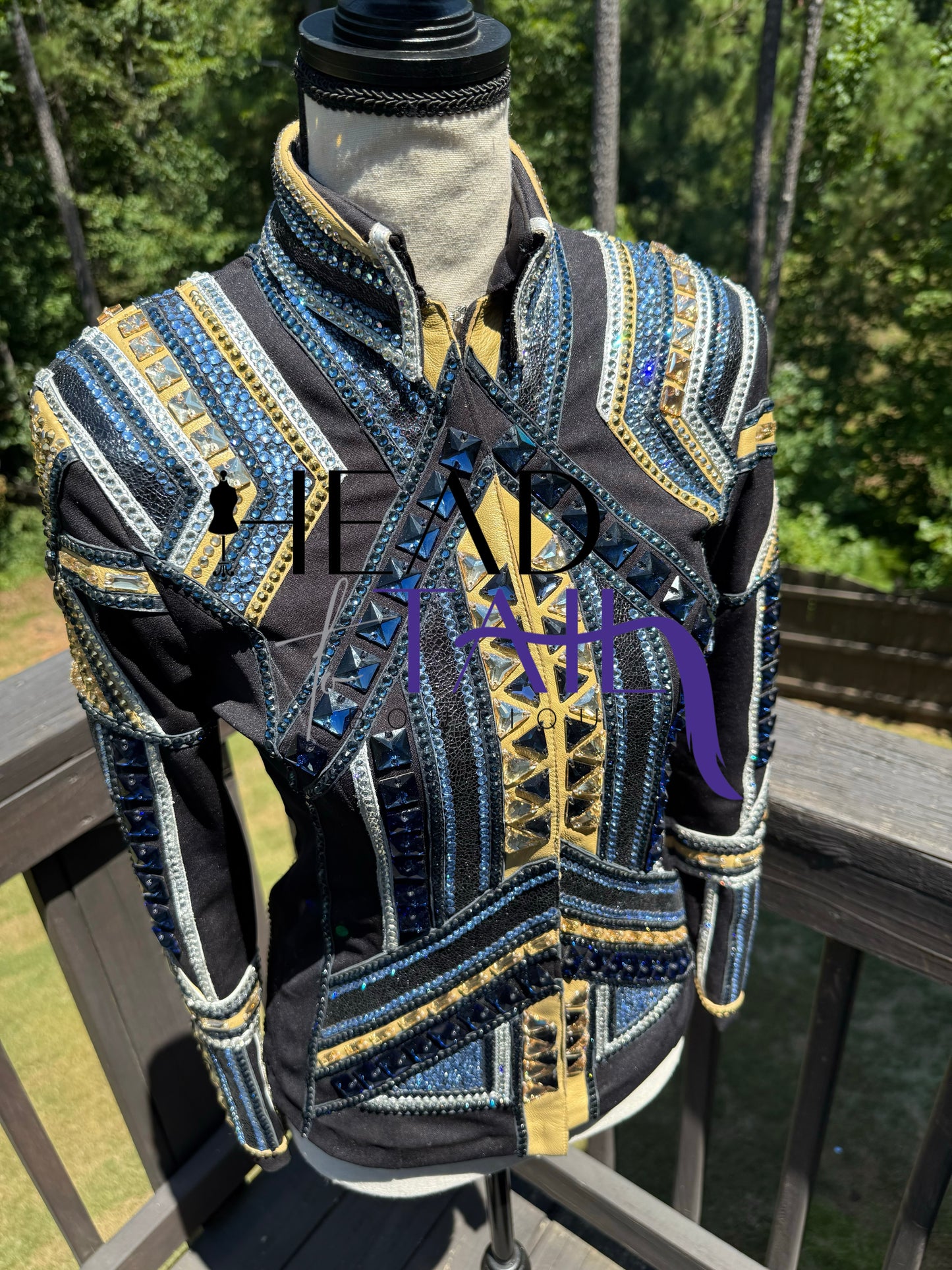Totally Outfitted Black, Navy, Gold & Silver Jacket - YOUTH