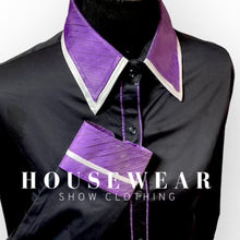 Load image into Gallery viewer, HouseWear Tailored Collection Black, White &amp; Purple  - 2X
