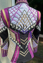 Load image into Gallery viewer, Unbridled Couture Fuchsia Purple, Gold &amp; Black Showmanship - Youth Large/Adult X-Small
