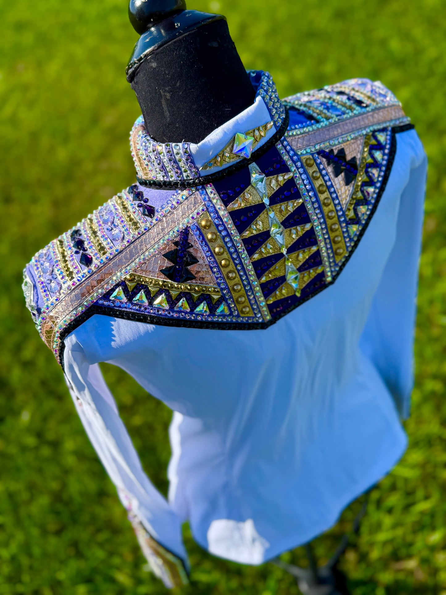 Kara Langeland White, Lilac & Gold 1/2 Sleeve - Medium/Large