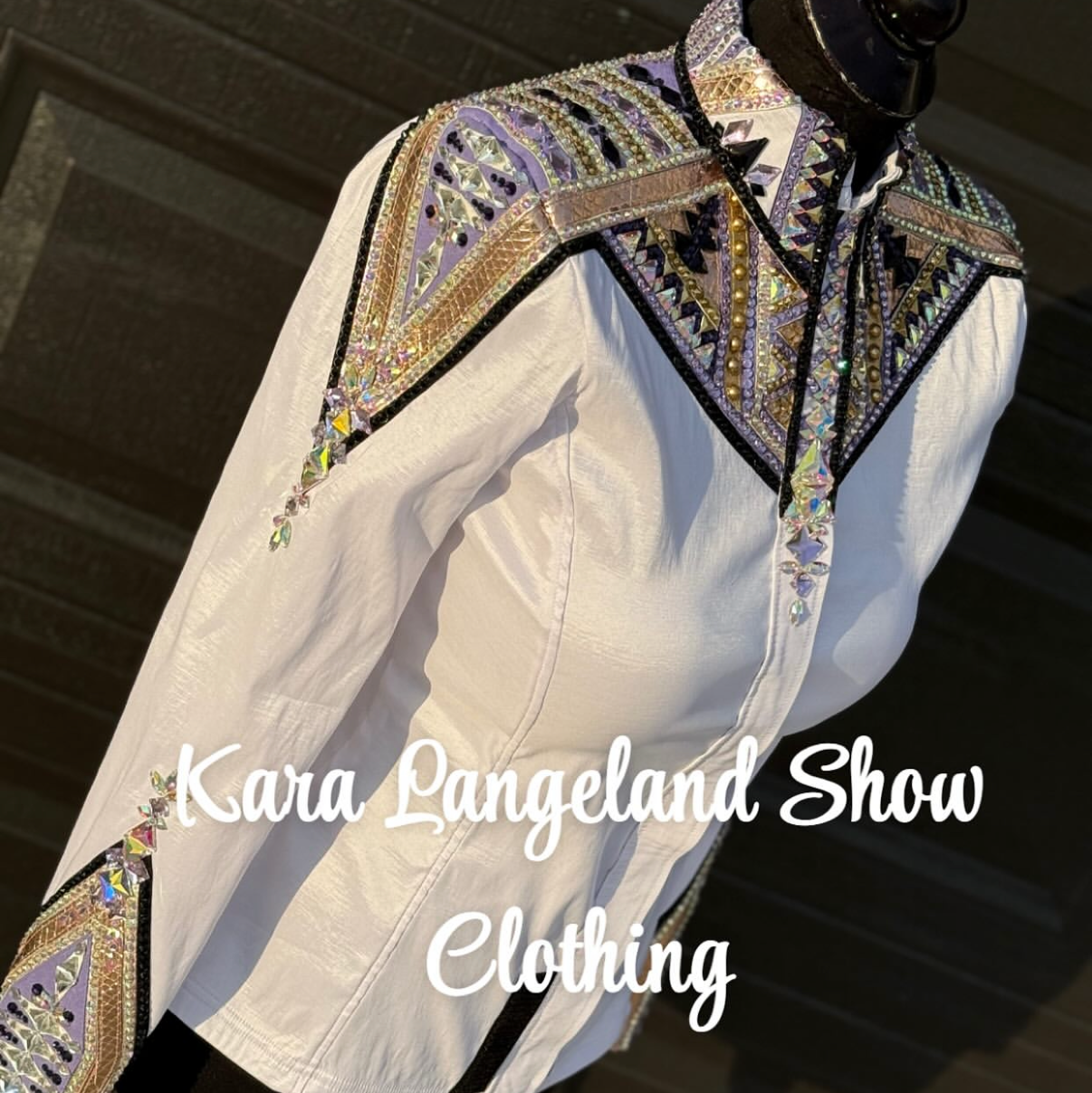 Kara Langeland White, Lilac & Gold 1/2 Sleeve - Medium/Large