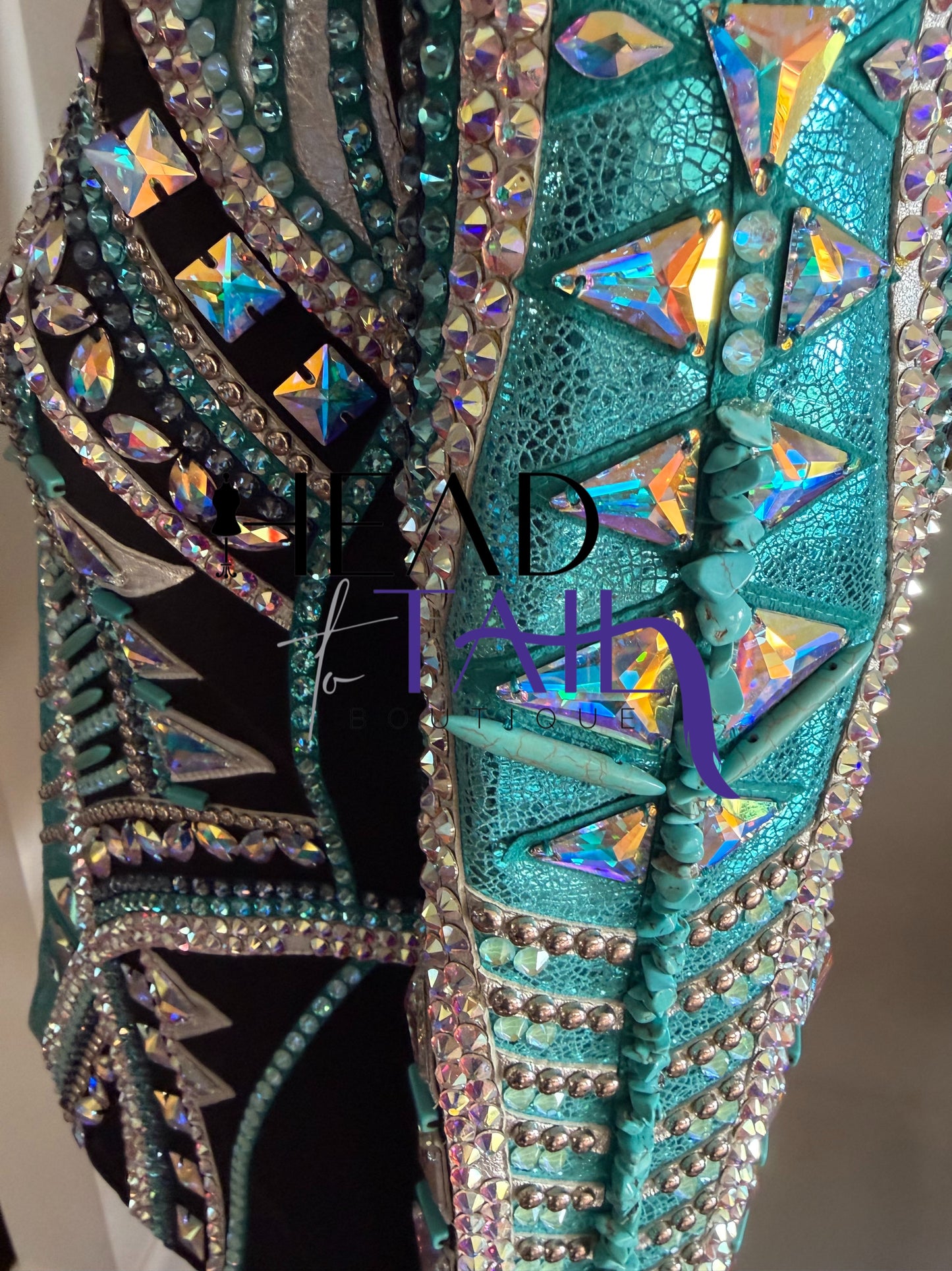 Stella Show Clothing Metallic Teal & Silver Jacket - Small/Medium