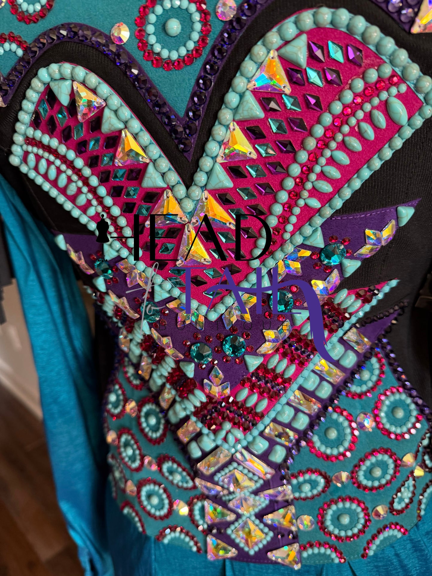 Kevin Garcia Originals Teal, Purple, Magenta & Turquoise Shirt & Bolero - Size 6/8