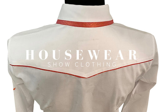 HouseWear Tailored Collection White & Peach - Medium